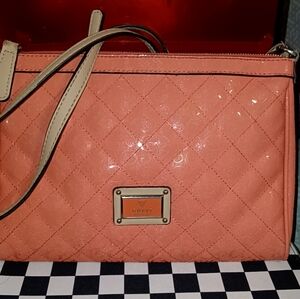 Guess Coral Quilted Crossbody Satchel